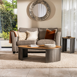 Oban Egg Coffee Table - Pleated Leg - Bluebone