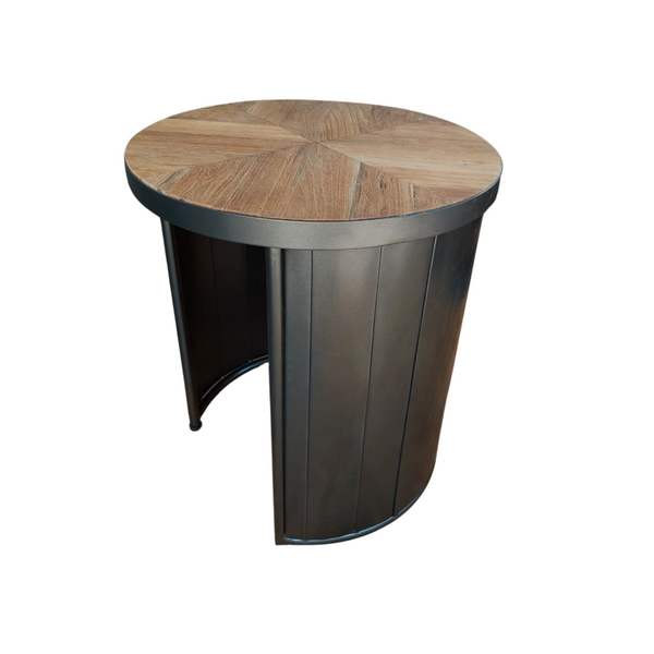 Oban Round Lamp Table - Pleated Leg - Bluebone