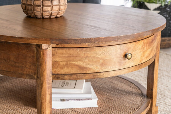 Aruba Round Coffee Table - Bluebone