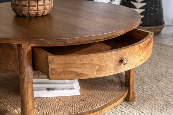 Aruba Round Coffee Table - Bluebone