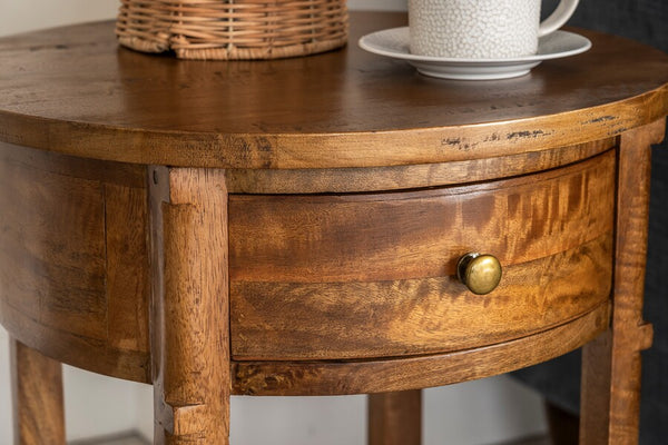 Aruba Round Side Table - Bluebone