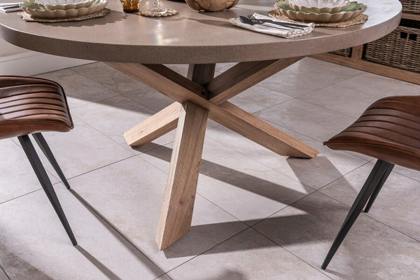 Aspect Oatmeal Round Dining Table - Bluebone