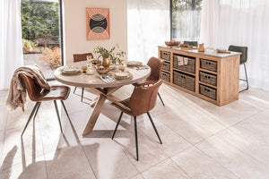 Aspect Oatmeal Round Dining Table - Bluebone
