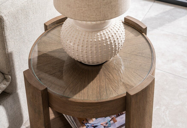 Ardennes Round Lamp Table - Bluebone