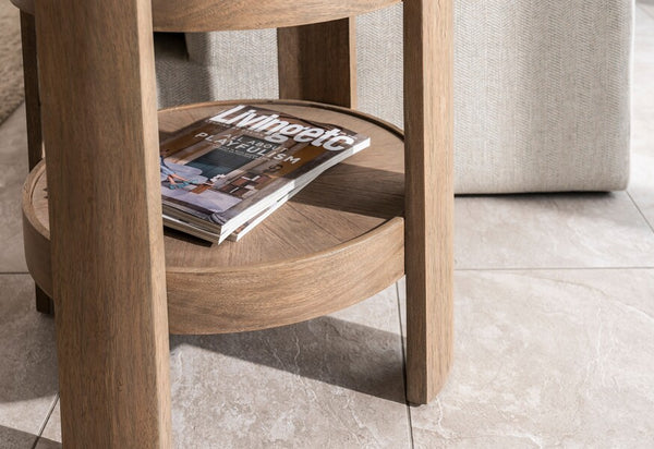 Ardennes Round Lamp Table - Bluebone