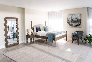 Carob Bedside - Greywash - Bluebone