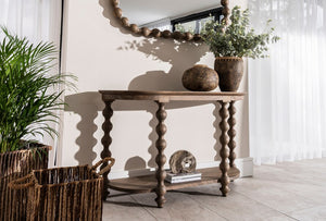 Carob Console Table - Greywash - Bluebone