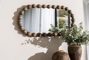 Carob Oval Mirror - Greywash - Bluebone