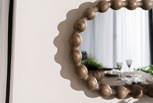 Carob Oval Mirror - Greywash - Bluebone