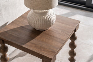 Carob Side Table - Greywash - Bluebone