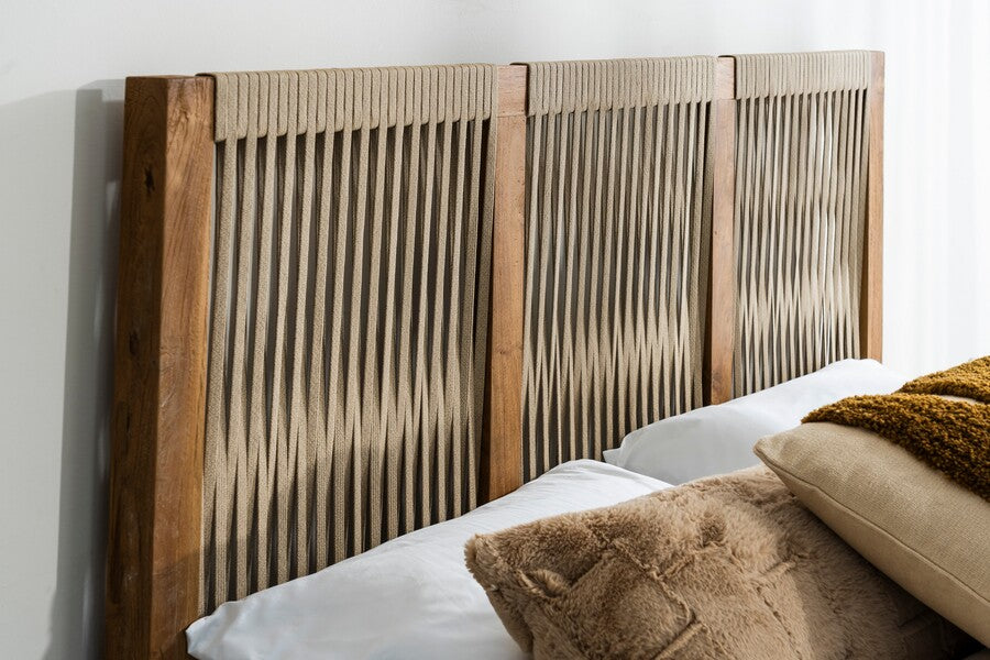 Weft Twist Bed- Kingsize - Bluebone