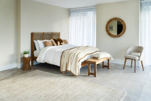 Weft Twist Bed- Kingsize - Bluebone