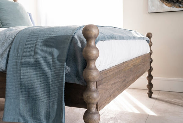 Carob King Size Bed - Greywash - Bluebone