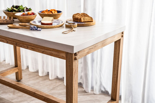Aspect White Counter Table - Bluebone