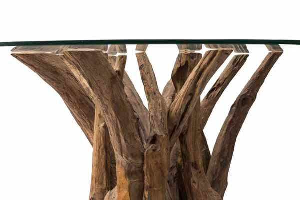 Leila Branchwood Round Dining Table 130cm - Bluebone