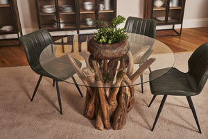 Leila Branchwood Round Dining Table 130cm - Bluebone