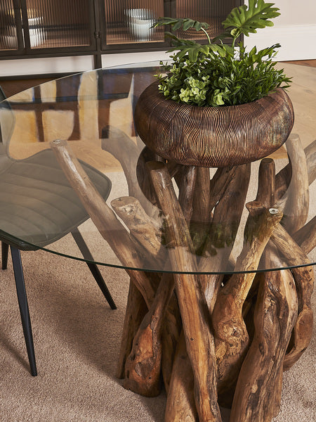 Leila Branchwood Round Dining Table 130cm - Bluebone