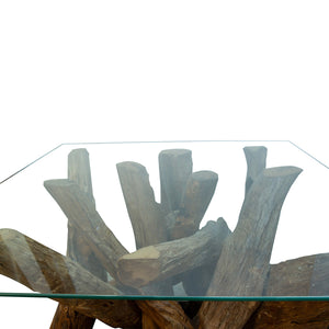 Leila Branchwood Square Lamp Table (2 boxes) - Bluebone