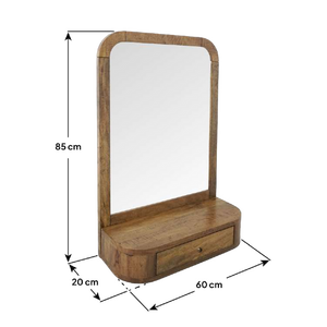 Mango Lounge Mirror with Shelf - Bluebone