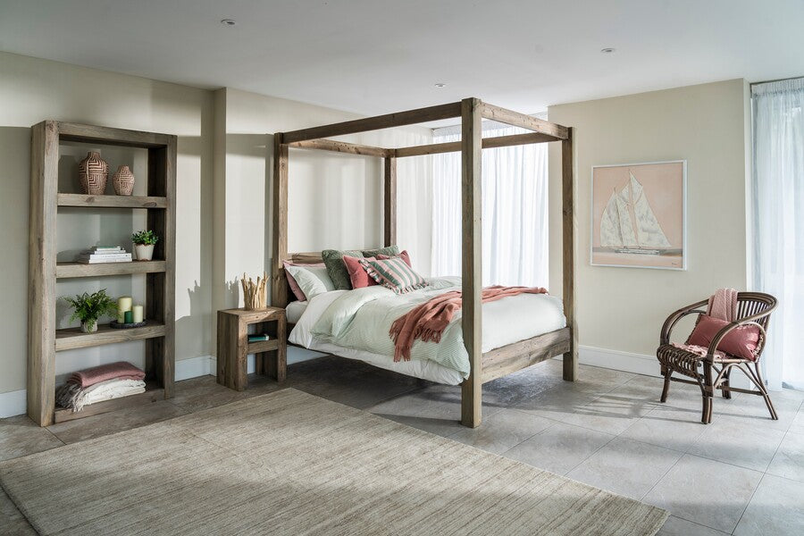 Husky 4 Poster Bed - Kingsize - Bluebone