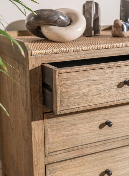 Lille 3 Drawer Side Table - Bluebone
