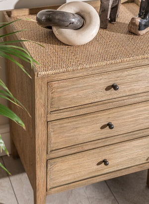 Lille 3 Drawer Side Table - Bluebone