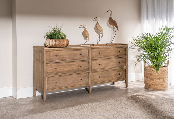 Lille 6 Drawer Chest - Bluebone