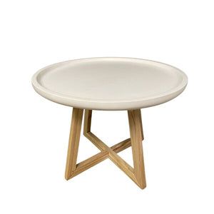 Aspect White Dish lamp Table - Bluebone