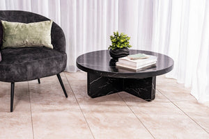 Bubble Round Coffee Table Matt Black - Bluebone
