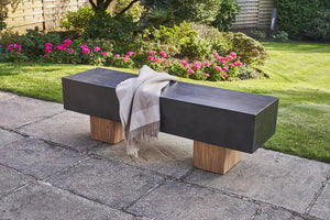 Aspect Dark Steel Bench - Bluebone