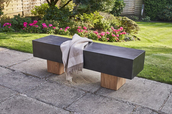 Aspect Dark Steel Bench - Bluebone