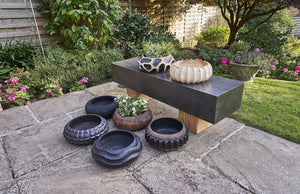 Aspect Dark Steel Bench - Bluebone