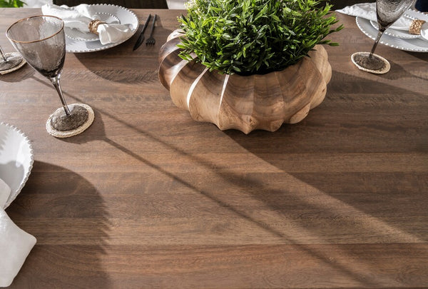 Carob Rectangular Dining Table Greywash - 200cm - Bluebone