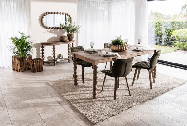 Carob Rectangular Dining Table Greywash - 200cm - Bluebone
