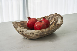 Petrified Wood Lipped Bowl - Bluebone