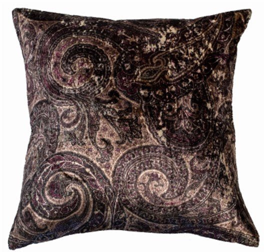 Paisley Velvet Cushion in Plum Tones - XShowhome Limited - Malini