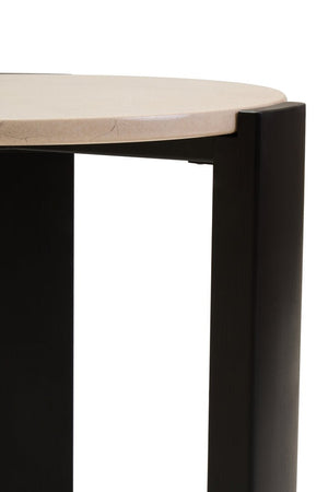Palermo Cream Marble Top Round Side Table - Canwell Interiors Limited - Xshowhome