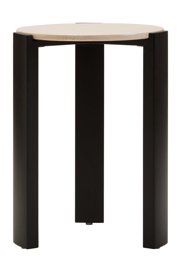 Palermo Cream Marble Top Round Side Table - Canwell Interiors Limited - Xshowhome