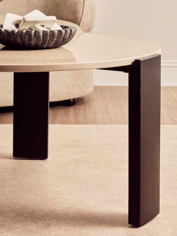 Palermo Round Cream Marble Top Large Coffee Table - Canwell Interiors Limited - Xshowhome