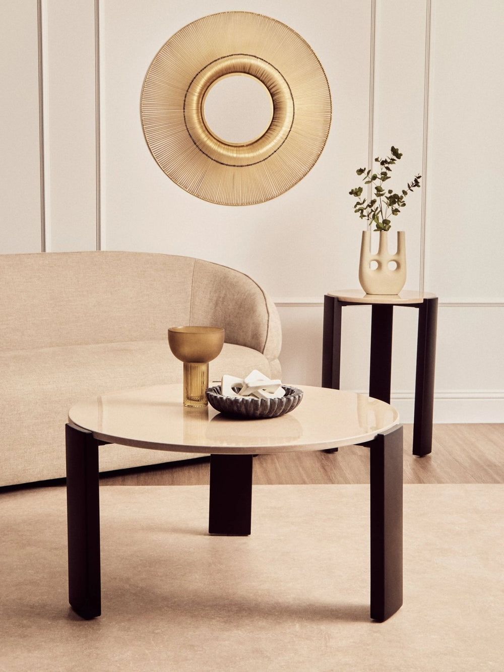 Palermo Round Cream Marble Top Large Coffee Table - XShowhome Limited - Xshowhome