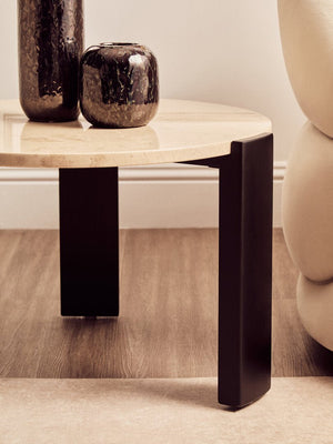 Palermo Round Cream Marble Top Small Coffee Table - Canwell Interiors Limited - Xshowhome