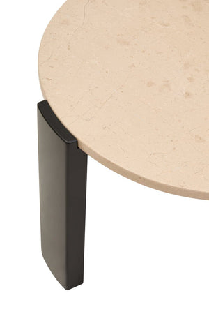 Palermo Round Cream Marble Top Small Coffee Table - Canwell Interiors Limited - Xshowhome
