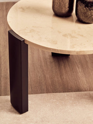 Palermo Round Cream Marble Top Small Coffee Table - XShowhome Limited - Xshowhome
