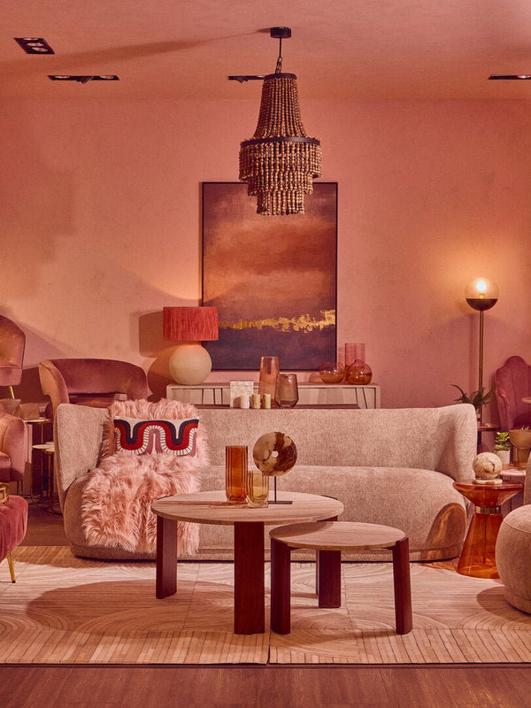 Palermo Round Travertine Top Large Coffee Table - Canwell Interiors Limited - Xshowhome