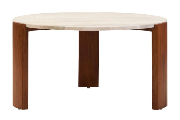 Palermo Round Travertine Top Large Coffee Table - XShowhome Limited - Xshowhome