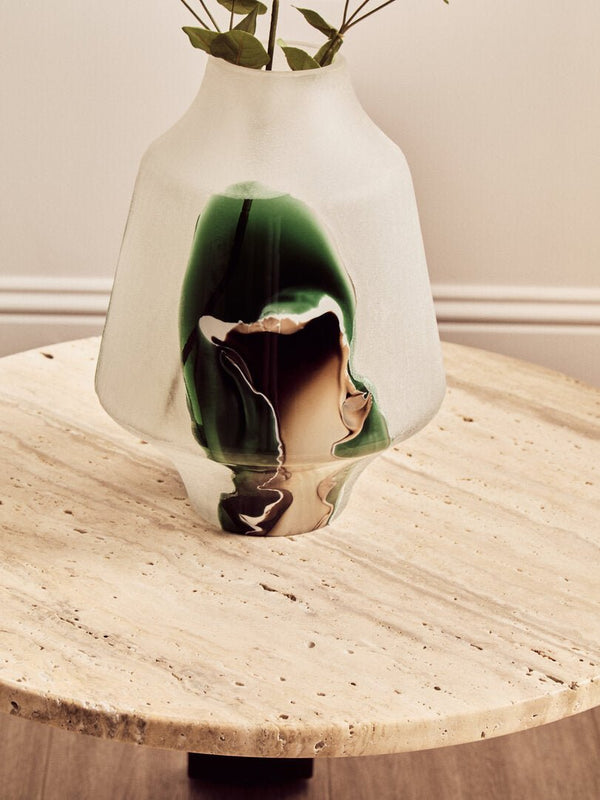 Palermo Round Travertine Top Small Coffee Table - Canwell Interiors Limited - Xshowhome