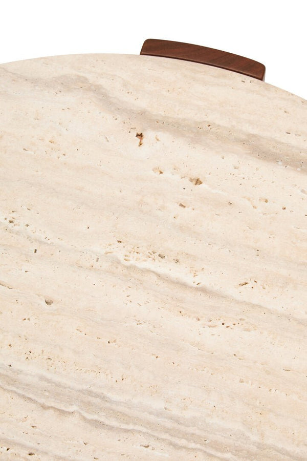Palermo Round Travertine Top Small Coffee Table - Canwell Interiors Limited - Xshowhome