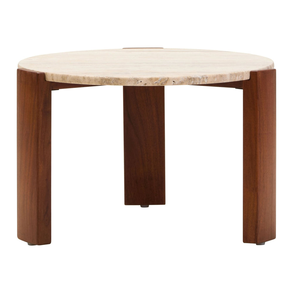 Palermo Round Travertine Top Small Coffee Table - XShowhome Limited - Xshowhome