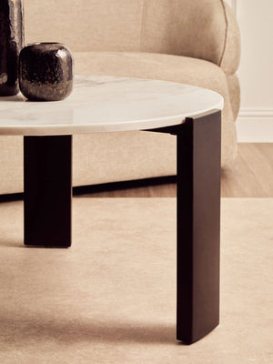 Palermo Round White Marble Top Large Coffee Table - XShowhome Limited - Xshowhome