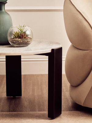 Palermo Round White Marble Top Small Coffee Table - Canwell Interiors Limited - Xshowhome